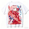 Футболка DARLING in the FRANXX Zero Two 02 на лето 2026, мужская, женская, винтажная, оверсайз, стритвир, Харадзюку, повседневная, хлоп
