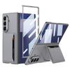 Ультратонкий кожаный чехол для телефона Samsung Z Fold7 с держателем для карт и подставкой