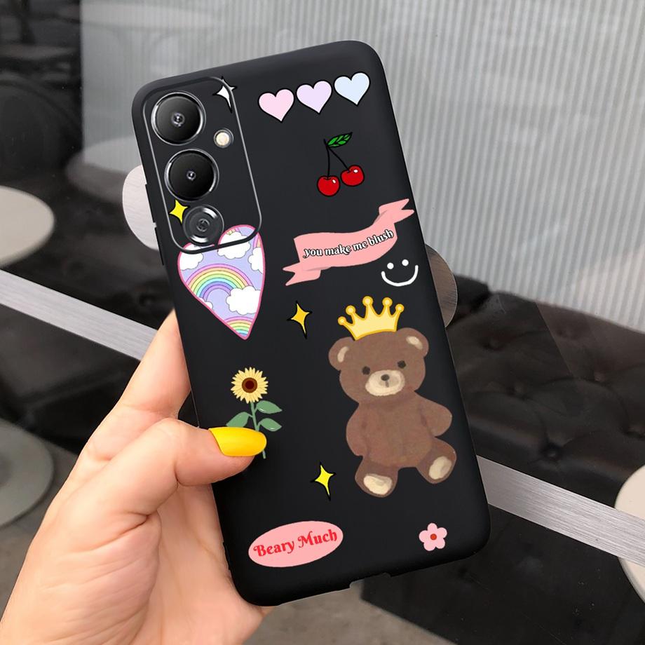 For Pova 4 Pro Pova4 Phone Case Soft Silicone Luxury TPU Fundas For Tecno Pova LD7 Pova 4Pro LG8n Cool Black Matte Bumper Capas