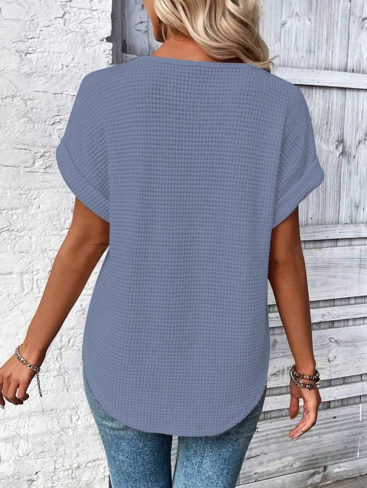 Весна Лето Женская Мода Футболка Европейский Американский Модный Коллекция Короткий Рукав Кружевная Отделка