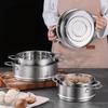 18cm-26cm Thicken Stainless Steel Steamer for Food Dumplings Pressure Cooker Pot Steaming Grid with Double Ear Kitchen Utensils