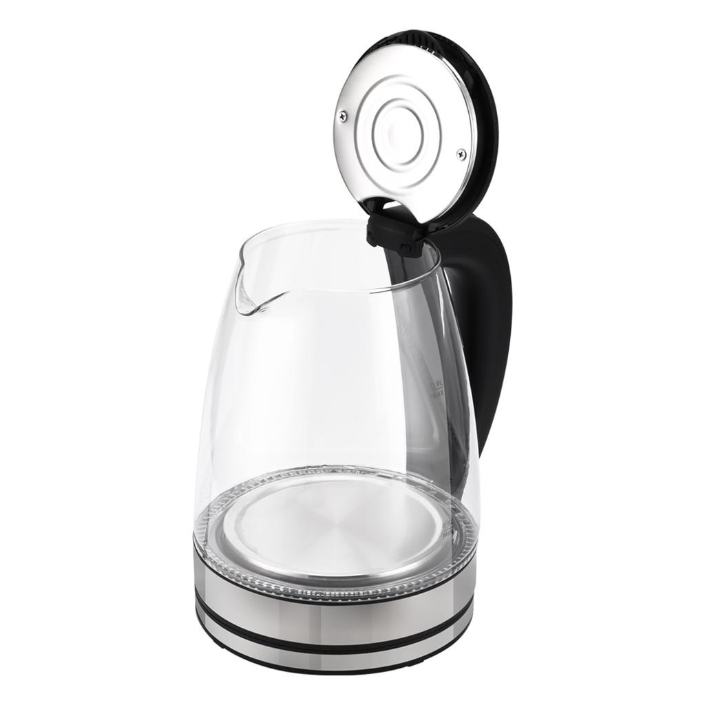 Электрический чайник 2 л большой емкости с европейской вилкой для кипячения воды, чайник из нержавеющей стали 304 с внутренним покрытием, стеклянный чайник с синим светом, электрический чайник для дома