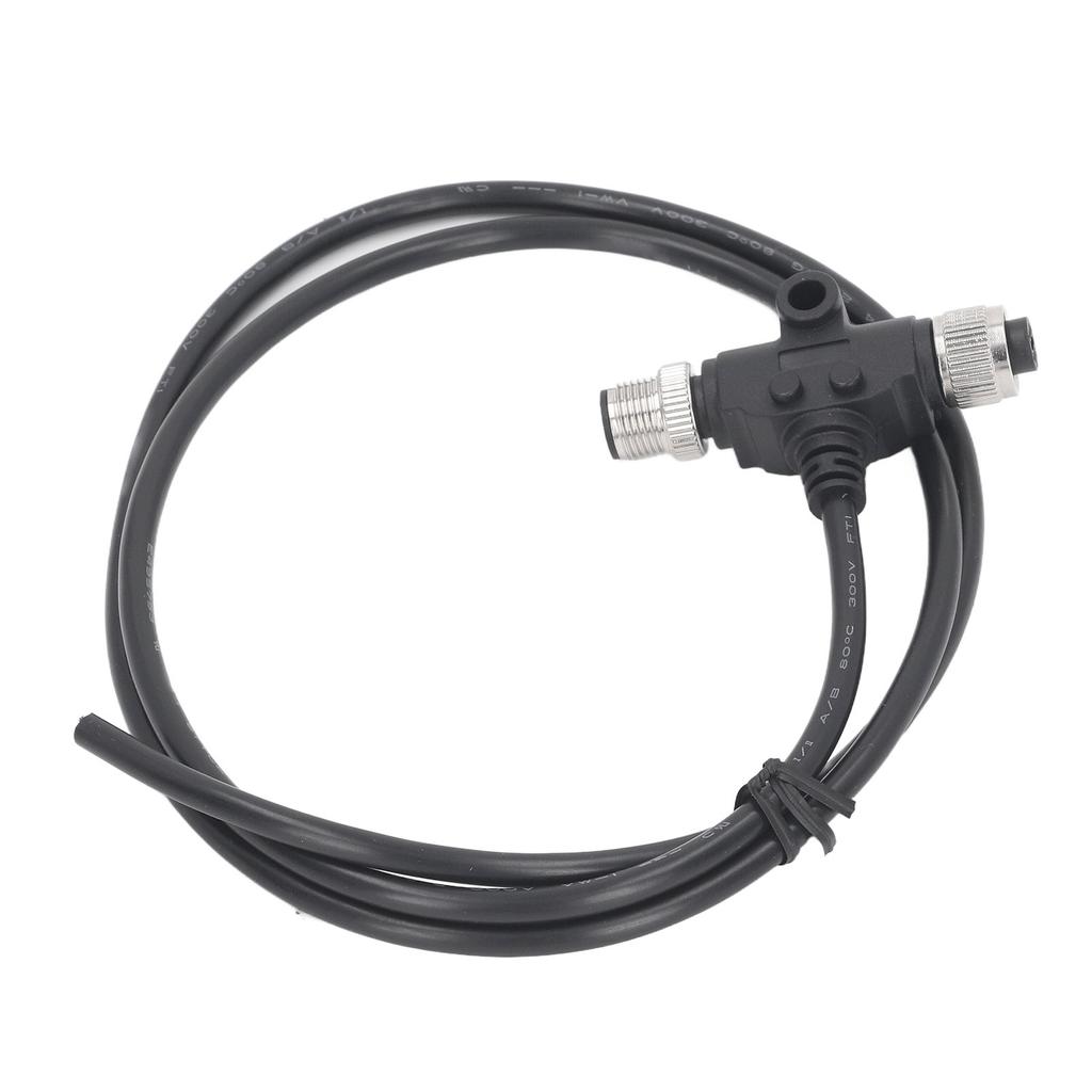 4-контактный разъем M12 с проводом длиной 1 метр IP67 водонепроницаемый T-образный электрический авиационный штекер 4A 250VAC