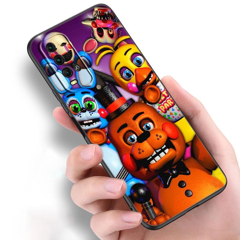 Чехол Fnaf Animatronics для телефона Xiaomi Redmi Note 10 9 Pro Max 10S 10T 9A 9C 9S 9T 8A 8T 8 7 Pro, мягкий черный чехол из ТПУ