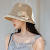 Весенне-осенняя шляпа женственность шляпа-ведро летняя солнцезащитная шляпа защита от солнца шляпа бант показ шляпа-тазик
