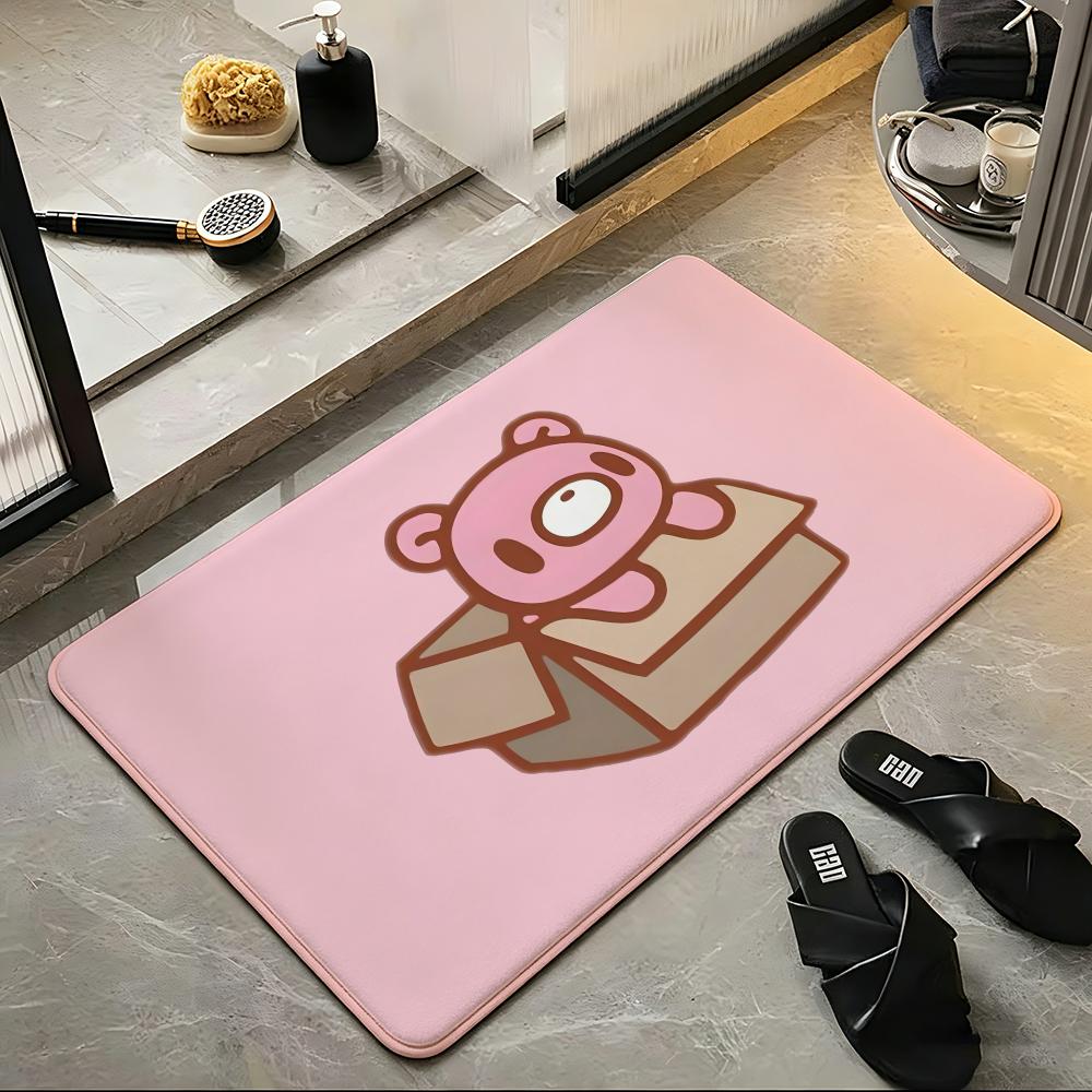 Character G-Gloomy Floor Mat Soft Flannel Floor Mat Suitable for Entryways, Living Rooms, Bedrooms, and Bathrooms