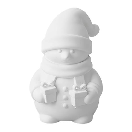 Рождественские украшения Снеговик 3D-печатная фигурка с подарочными коробками, Творческое ручное искусство для раскрашивания родителями и детьми, Милый зимний настольный декор
