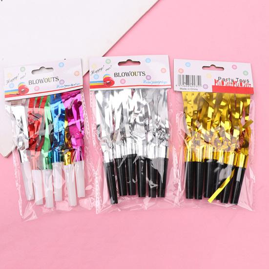 Yousheng 24 шт. праздничные гудки с блестками и металлической бахромой, новогодние гудки, свистки для вечеринок, сувениры на день рождения, выпускной, Рождество