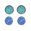 Серьги Harajuku Geometric Frosted Starry Sky Gemstone из нержавеющей стали 12 мм