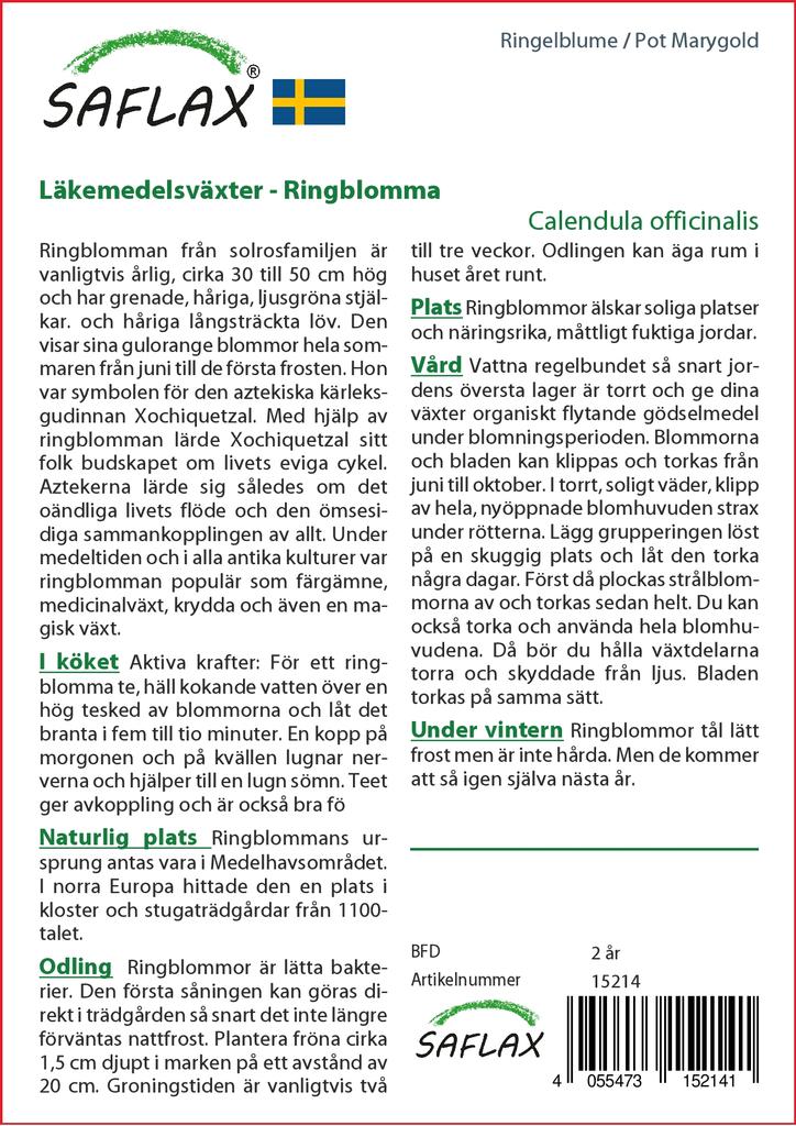 SAFLAX Garden in the Bag - Мэриголд в горшке - 50 семян - С субстратом в подходящем пакете-стойке - Calendula officinalis