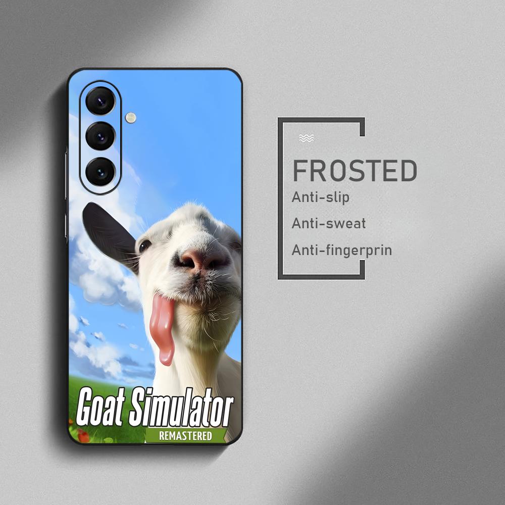Cool Goat Simulator Game Phone Case For Samsung Galaxy S26 S25 S24 S23 S22 S21 Plus Ultra Note20 Soft Black
