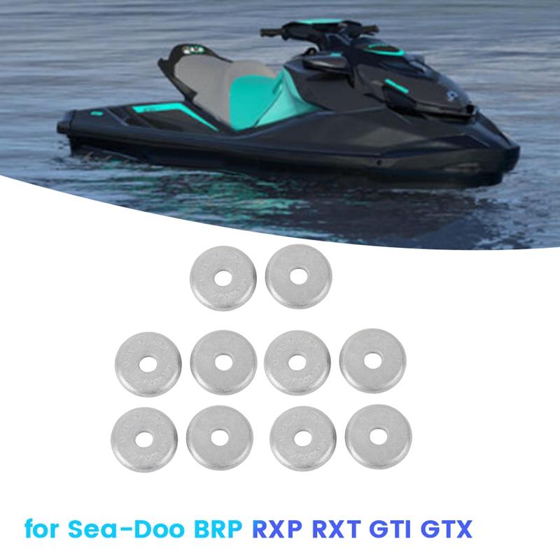 10 шт. Анод для моторной лодки, антикоррозийный цинковый блок 271001920 для Sea-Doo BRP RXP RXT GTI GTX, цинковый анод