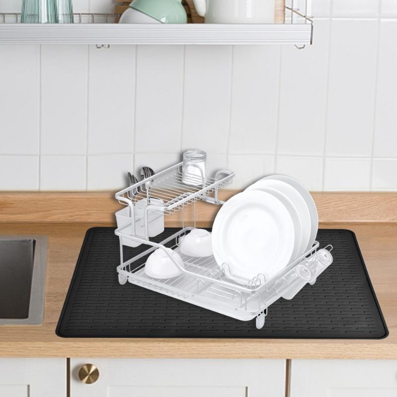 1 шт. Силиконовый коврик для плиты, термостойкий, нескользящий, защита столешницы для индукционной варочной панели, универсальная сушильная подкладка для кухонной раковины