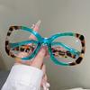 Oversized Vintage Leopard Anti Blue Light Optical Glasses Women Brand Designer Myopia Customize Prescription Eye Glasses Frame