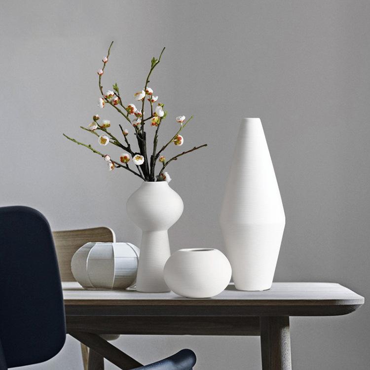 Минималистичная керамическая ваза ручной работы в стиле дзен, украшение для гостиной, модель для дома, черно-белая художественная ваза, ручная роспись