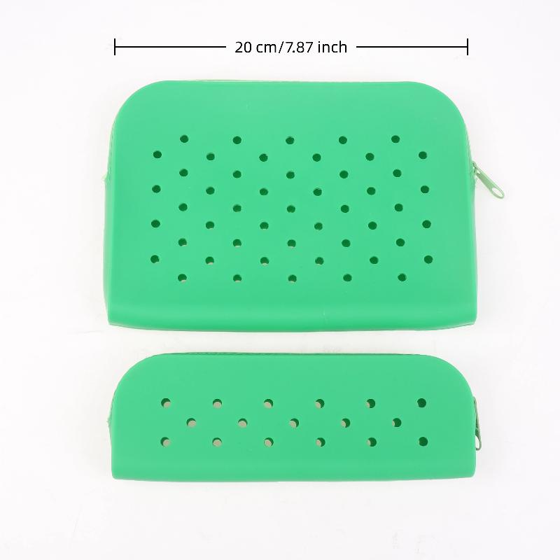 Soft Silicone Pencil Case Zipper Pouch Waterproof Lightweight Storage Bag for Kids School Office Writing Tools