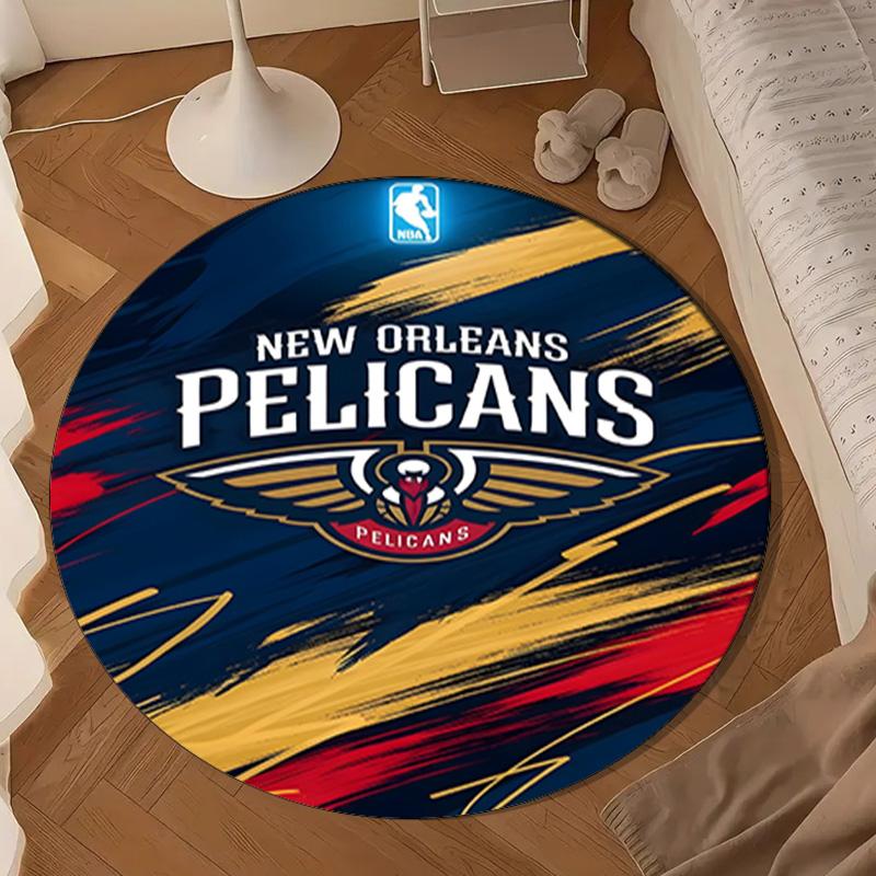Pelicans Team Spirit Round mat, Anti-slip Circle Carpet Chair rug For livingroom,Bedroom, doormat home decor Gift Christmas Gifts
