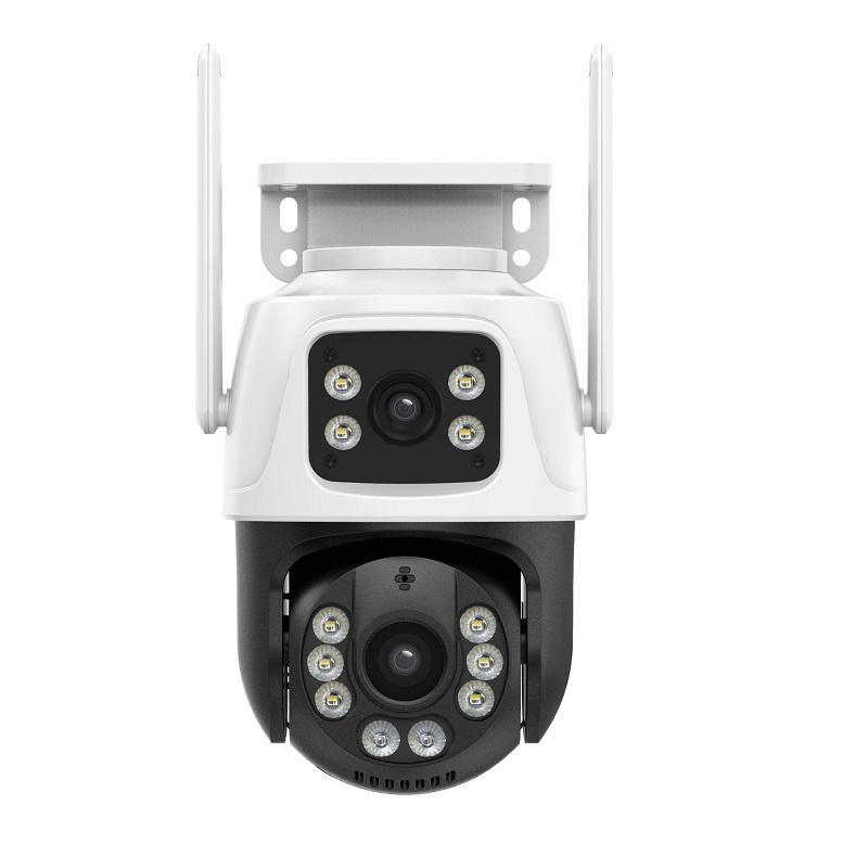 LS VISION 8-мегапиксельная Wi-Fi камера PTZ для улицы, ночного видения, двойной экран, обнаружение человека, 4-мегапиксельная IP-камера видеонаблюдения, защита безопасности