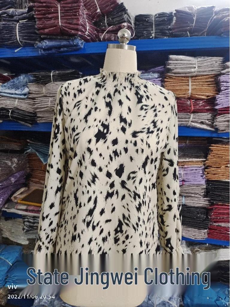 Женский пуловер из полиэстера в европейско-американском стиле, рубашка с длинным рукавом, полувысоким воротом, свободного кроя