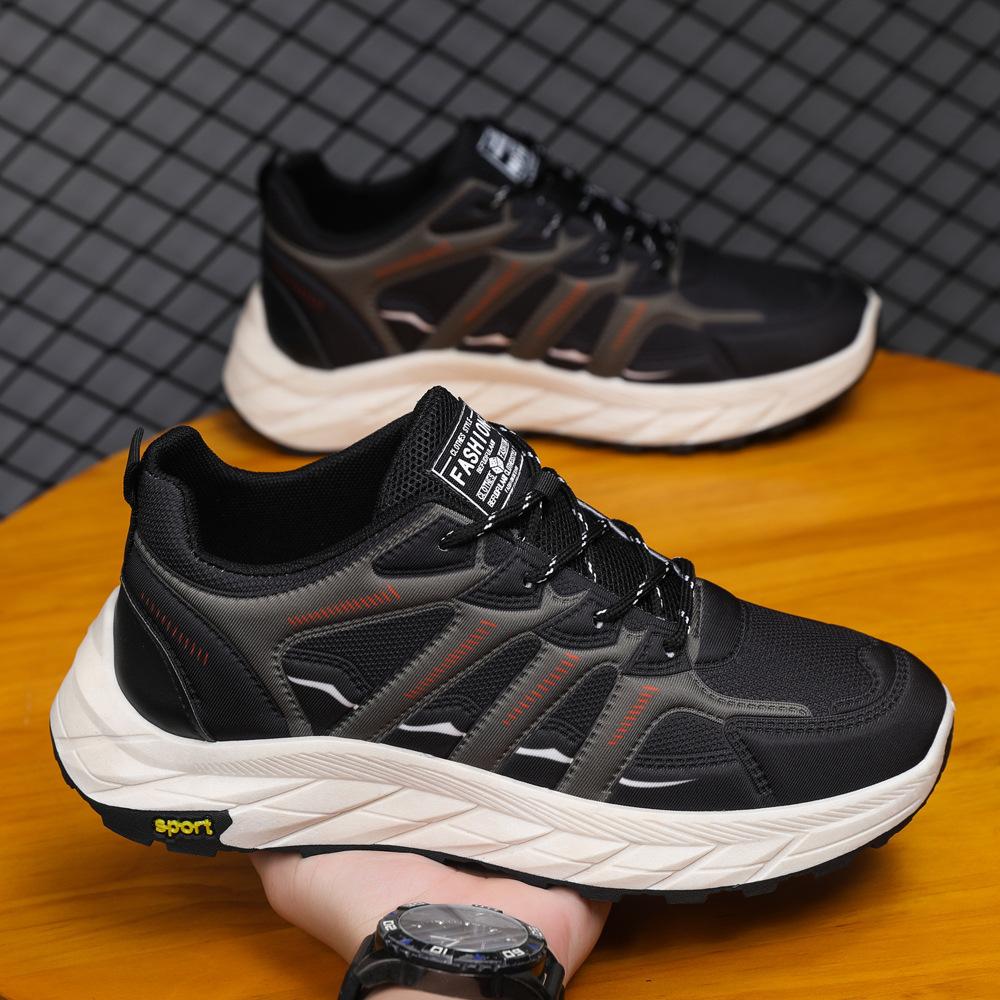 Casual Shoes Men's Shoes Single Shoes Spring and Autumn Mesh Shoes Breathable Fashion Sports Shoes Running Platform Men's Trendy Shoes W-106