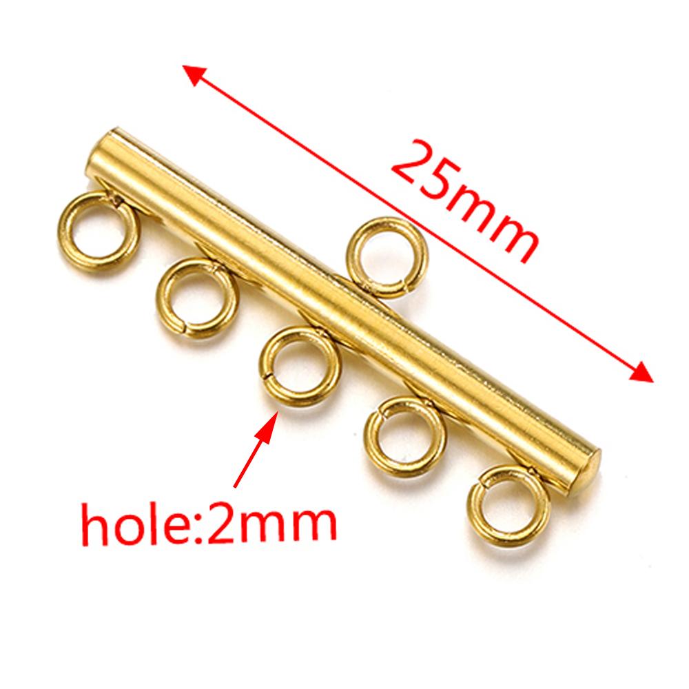 20pcs Stainless Steel Necklace Bracelet Layer Clasps Pendant Bail Connect Tassel DIY Connectors Jewelry Making Earrings Supplies