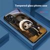 Милый Маленький Панда Белый Чехол для Телефона из Закаленного Стекла Черного Цвета для Samsung Galaxy A15 5G 54 4G 51 50 24 35 90 71 12 51 53 52S 80 22 34