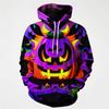 Мода на Хэллоуин с капюшоном с рисунком тыквы для мужчин, забавная повседневная толстовка с длинными рукавами и 3D-принтом, свободный свитер с капюшоном