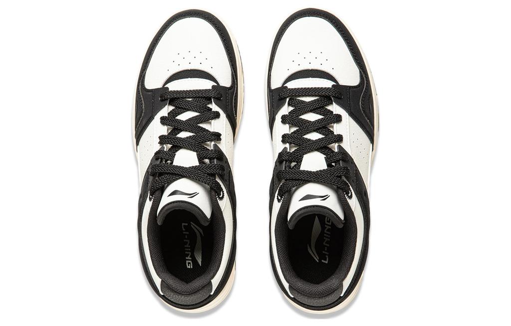 Li Ning Tianji 2.0 Slip Resistant Abrasion Resistant Low top Skateboard Shoes Men's White Black AGCU193-7