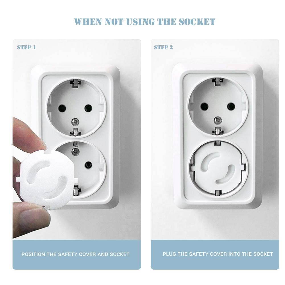 20Pcs Power Socket Outlet Protective Covers Safety Electrical Power Socket Wall Cover Protectors