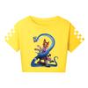 Fashionable Round Neck Short Sleeve Work Clothes Printed Tops For KID Summer Tops