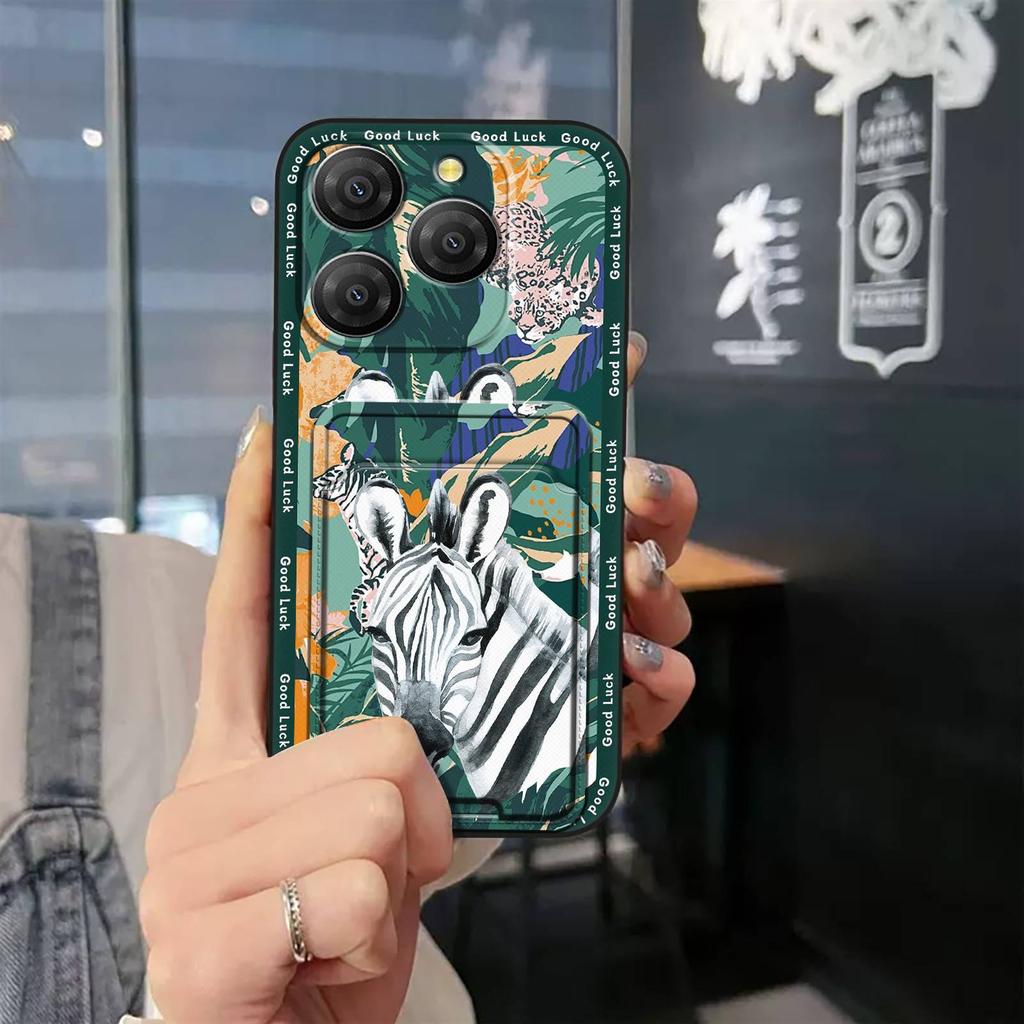 Durable Card Slot Phone Case For Blackview Shark9 5G Cute Graffiti Cover Fashion Design Cartoon Dirt-resistant TPU