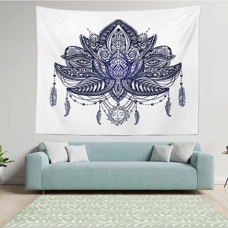 Home Decor Living Room Bedroom Tapestry Mandala Sun Lotus Wall Sofa Hanging