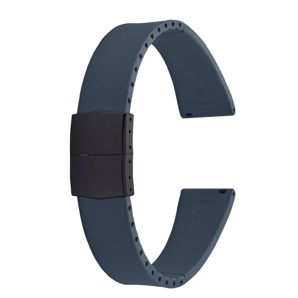 20 мм каучуковые ремешки Delugs CTS Fkm для часов с застежкой-бабочкой 4 цветов Уникальная текстура Быстросъемный ремешок для часов для брендовых часов