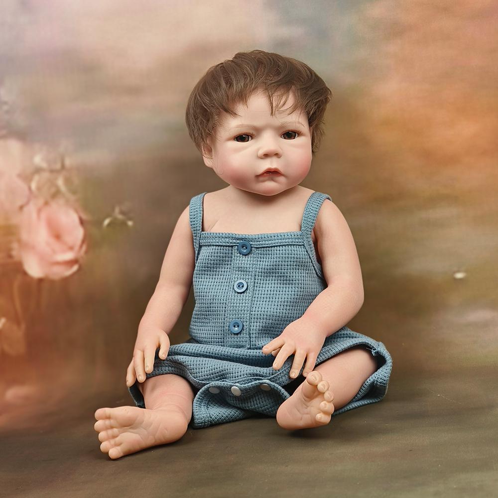 Мягкие силиконовые виниловые куклы с полным телом, окрашенные игрушки для новорожденных, кукол для рождественского подарка детям, игрушка-реборн