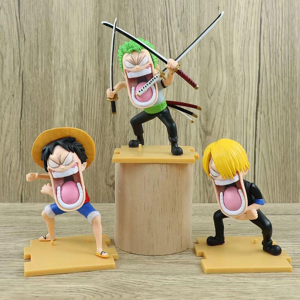 15 см Аниме Фигурки One Piece Три Капитана Санджи Обезьяна Д. Луффи Ророноа Зоро Фигурка Действия Голодное Трио ПВХ Модель Игрушки Красивые Подарки