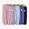 Children's Ankle Tied Casual Pants Summer Mosquito Proof Trousers Cartoon Patterned Kids Trousers