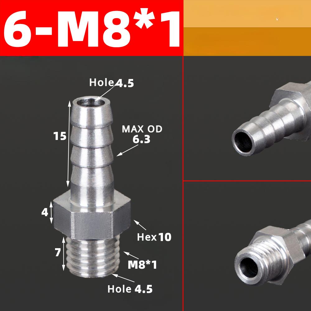 М3 М4 М5 М6 М8 М10 М12 М14 М16 Метрическая резьба Наружная к 3 4 5 6 8 10 12 мм Штуцер-бочонок для шланга Нержавеющая сталь 304 Фитинг для трубы Воздух Вода Газ