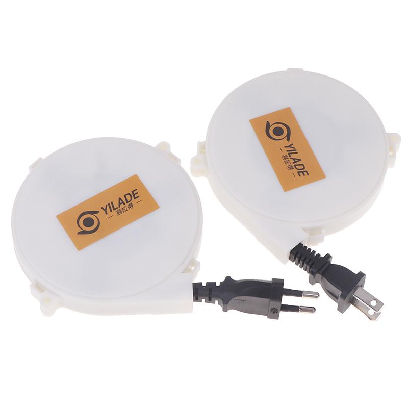 Automatic Retractable Power Reel Cable 220v Camping Wires Power Reel Cable Sleeves US EU Plug Reel Cable 1.6m