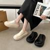 Spring and Summer New Retro Mules Slippers Thick Bottomn Casual Slip On Women's Shoes Solid Baotou Half Slipper Female Outside