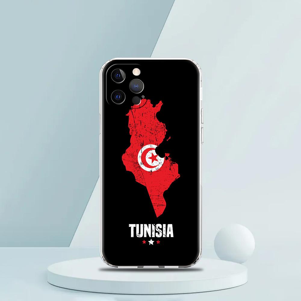 Tunisia Flag Phone Case for iPhone 16 15 14 13 12 Pro Max Transparent Soft for iPhone 11 Pro Max 7 8 Plus XS XR Shell Bags