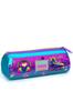 coral high Kids Pink Turquoise Headphone Skate Patterned Three Compartment Pencil Bag 22054