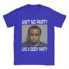 Мужская ретро футболка 'Aint No Party Like a Diddy Party' Одежда Смешная с коротким рукавом с круглым вырезом Летние футболки