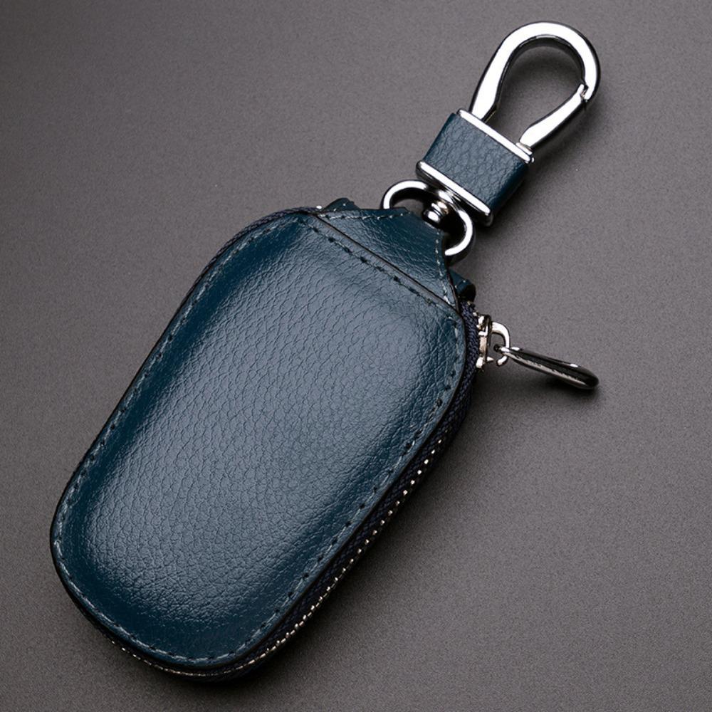 Unisex Keys Organizer Zipper Covers Key Holder Car Keychain Leather