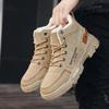 Snow Boots Men's Shoes High-top Warm Fur Boots Men's Casual Fashion Boots Retro All-match Work Shoes Fashion Desert Boots