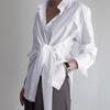YYFS Women's Fashion Casual Summer Spring Solid Color Print Long Sleeve POLO-Neck Blouses & Shirts