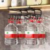 Stainless Steel Kitchen Hanging Organizer Rack with Hooks Paper Towel Rag Hanging Rack Cutting Board Pot Cover Storage Shelf
