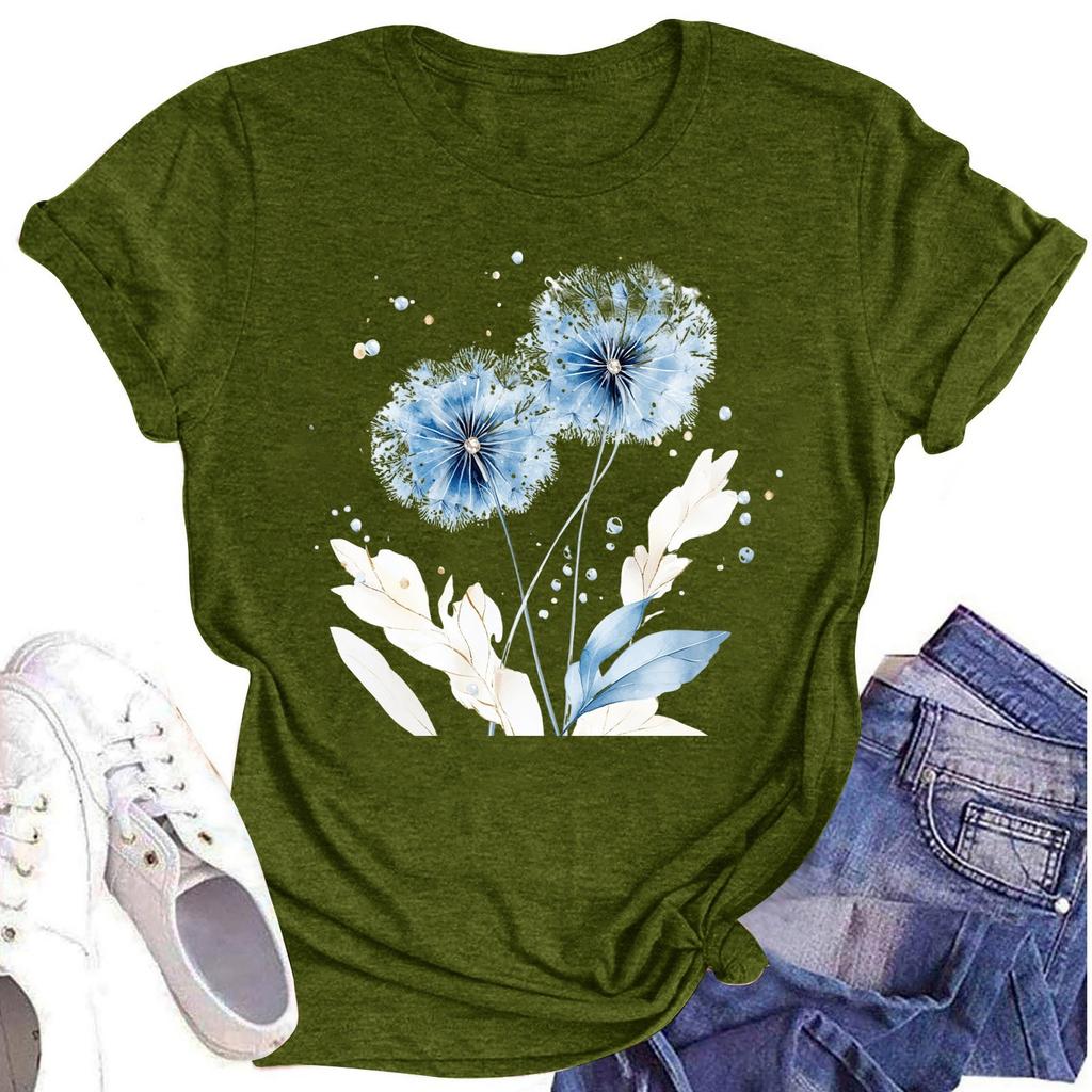 Женская мода повседневная футболка с круглым вырезом и короткими рукавами, топ, футболка, топ