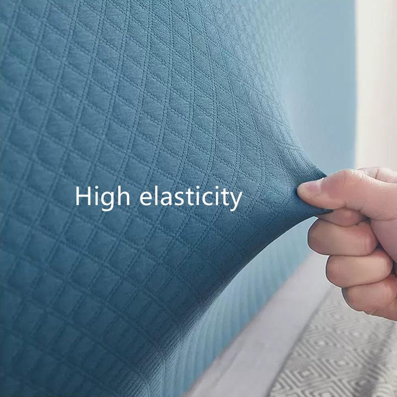 Solid Color Elastic Bed Headboard Cover Thick All -Inclusive Bedhead Cover Stretch Bed Back Headboard Dust Protector Home Hotel