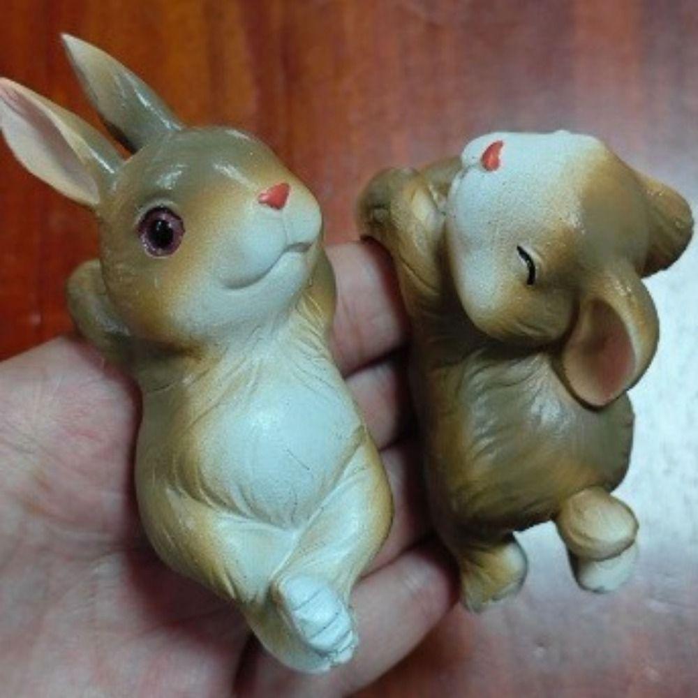 3PCS Creative Resin Rabbit Pot Hangers Cartoon Decorative Hanging Pot Bunny Cute Rabbit Sculpture Ornament Outdoor