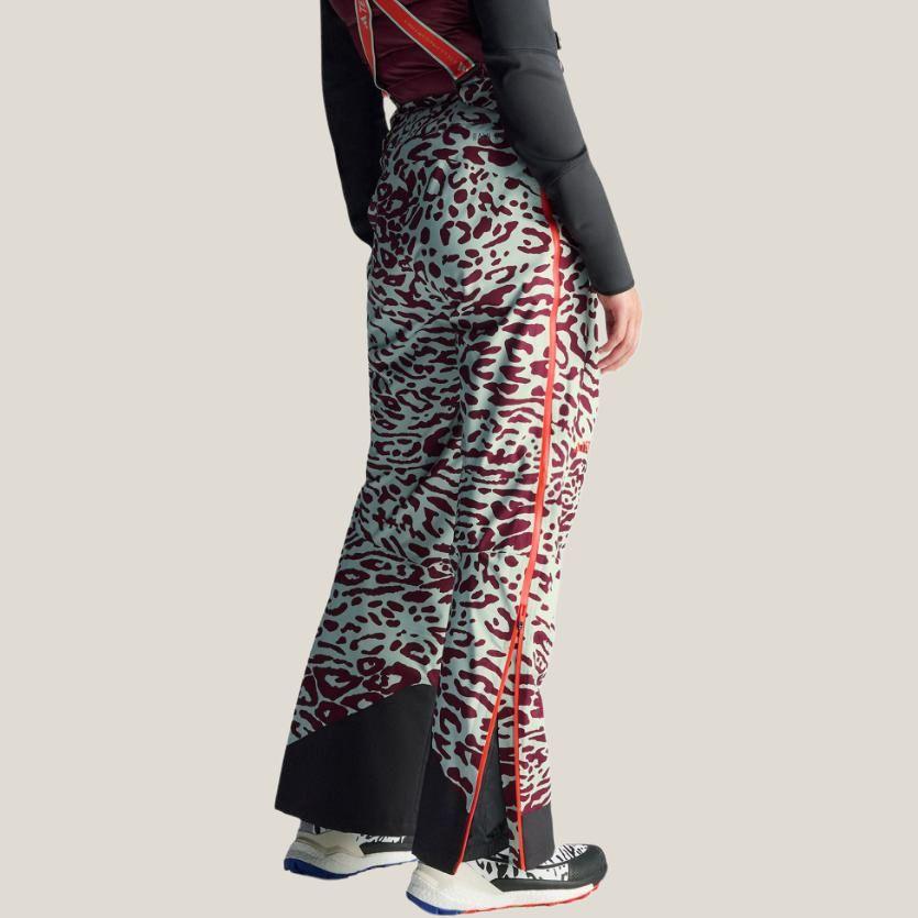 Adidas X Stella McCartney Truenature 2L Tracksuit Bottoms Fashion Print Comfortable Overalls Women Bottoms Steam-Green Dark-Red IW3872